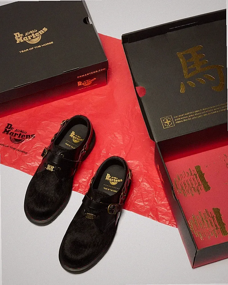 Dr. Martens 1461 YOTH Year of the Horse 3-Loch-Schuhe schwarz Unisex JAPAN...