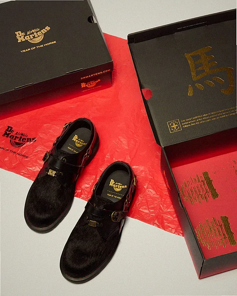 Dr. Martens 1461 YOTH Year of the Horse 3-Loch-Schuhe schwarz Unisex JAPAN ne...