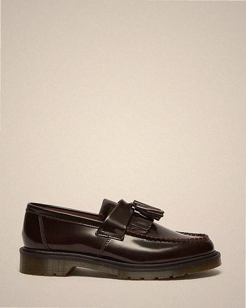 Dr Martens Adrian Arcadia Leder Tassel Halbschuhe Kirschrot