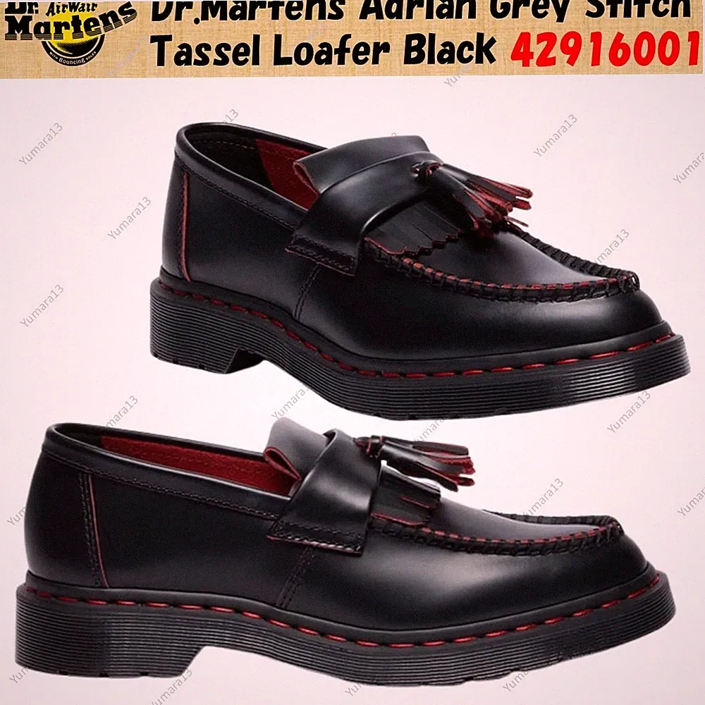 Dr. Martens Adrian Grey Stitch Tassel Loafer Schwarz 42916001 Herren Gr.