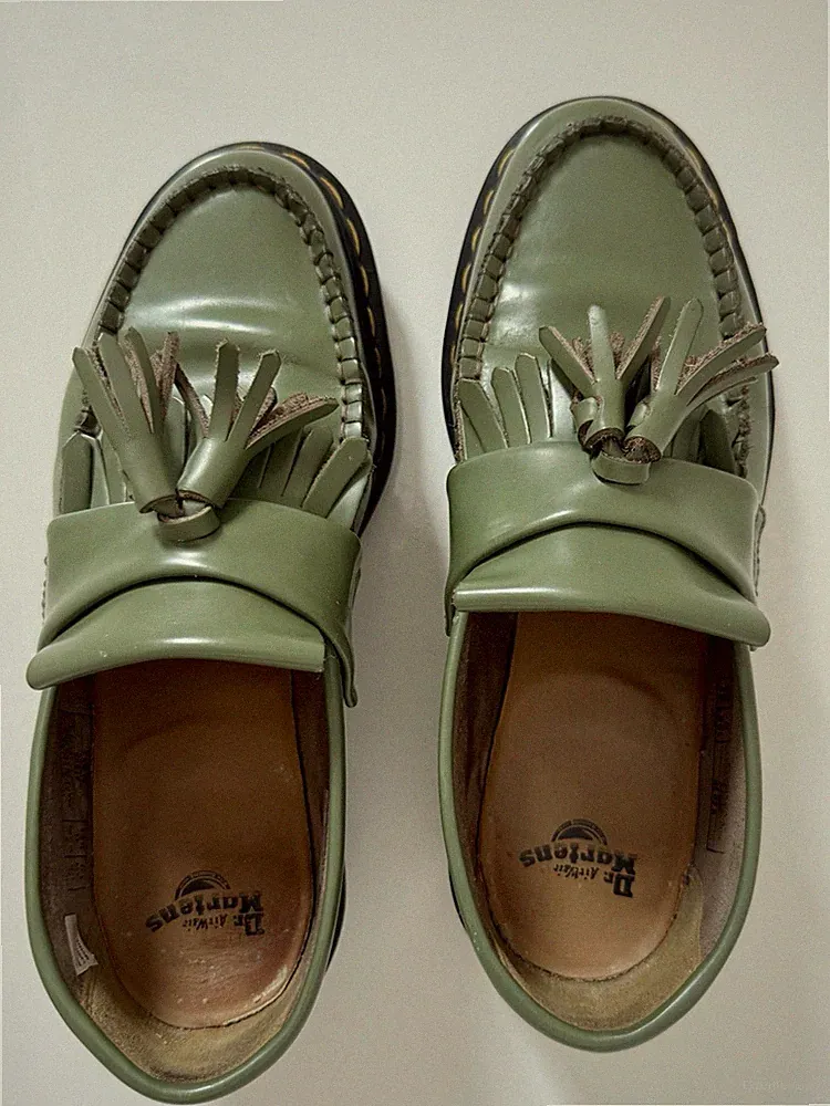 Dr. Martens Adrian Größe 39 Tassel Loafer Khaki Glattleder TOP!