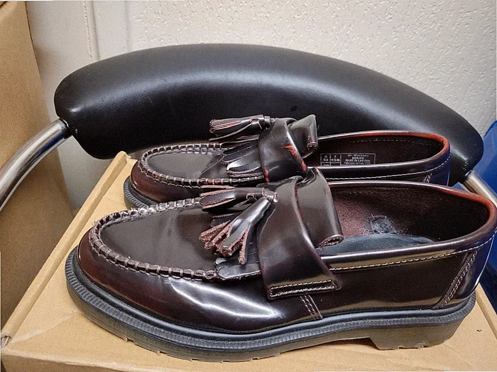 Dr Martens Adrian Herren Quaste Halbschuhe In Braun Größe UK 6