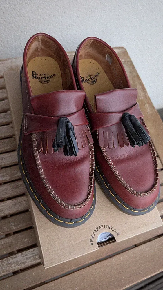 Dr Martens Adrian Loafer Rot Cognac Gr. 42 (UK 8) Leder