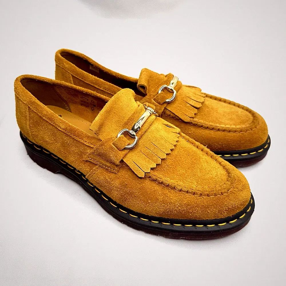 Dr Martens Adrian Snaffle Halbschuhe UK 11 EU 46 hellbraun Wildleder Leder neu