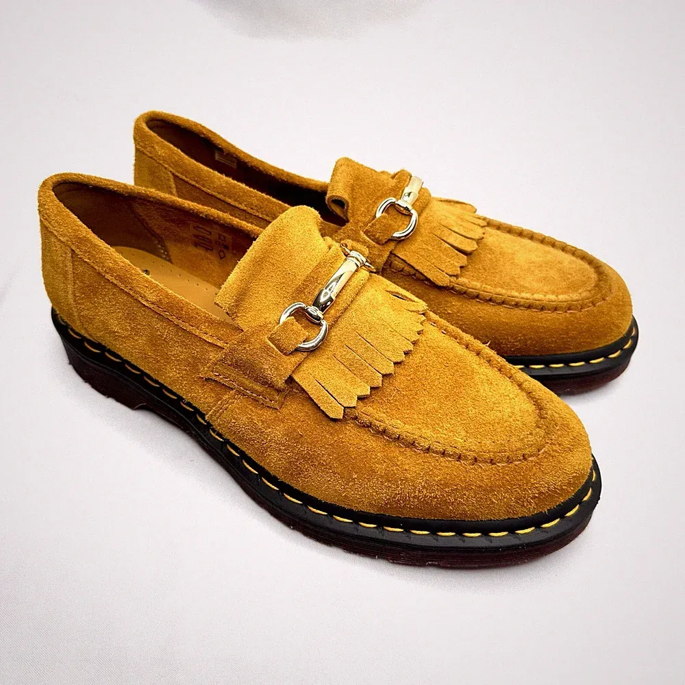 Dr Martens Adrian Snaffle Halbschuhe UK 11 EU 46 hellbraun Wildleder Leder neu