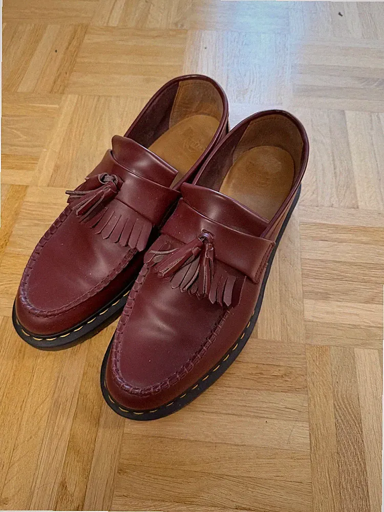 Dr. Martens Adrian Tassel Loafers Oxblood UK 10 EU 45 US 11