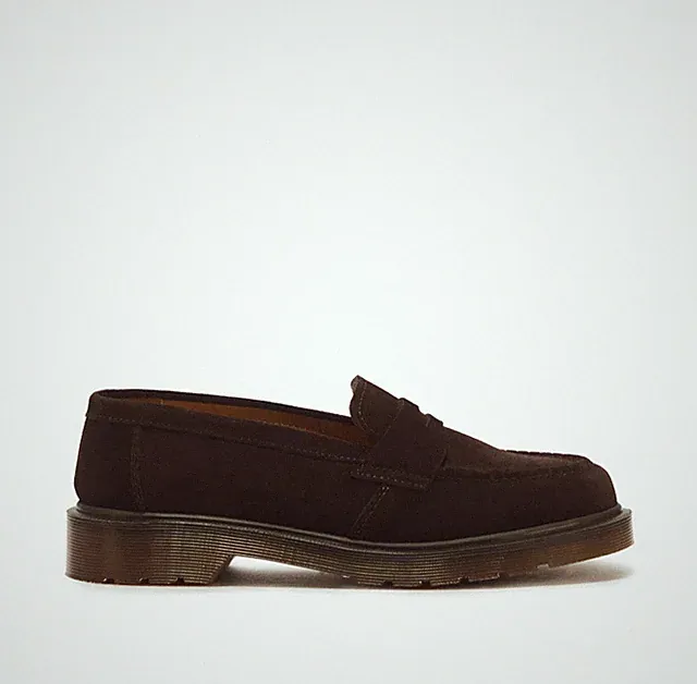Dr. Martens Delapre Penny Repello Halbschuhe aus Kalbsleder in Dunkelbraun