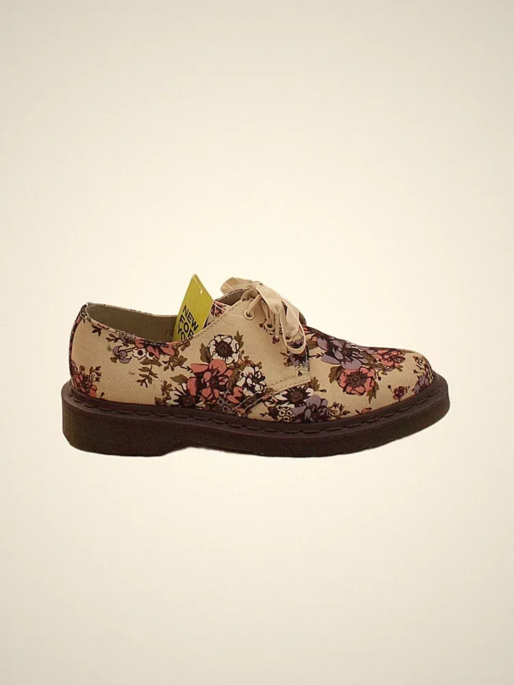 Dr. Martens flache Damenschuhe UK 5 mehrfarbig geblümt 100 % andere Halbschuhe