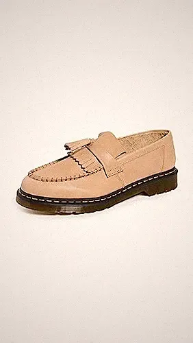 DR.MARTENS - HERREN HALBSCHUHE ADRIAN MIT QUASTEN LEDER BEIGE KARIERT BEIGE
