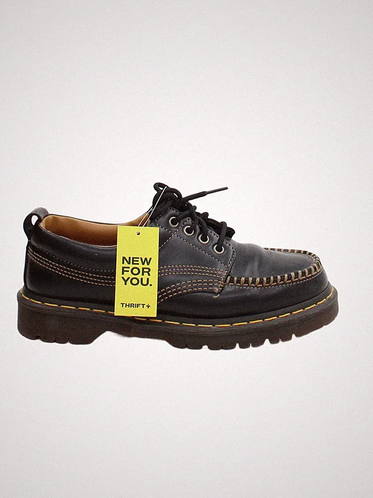 Dr. Martens Herrenschuhe UK 6,5 Schwarz 100% Leder Halbschuh
