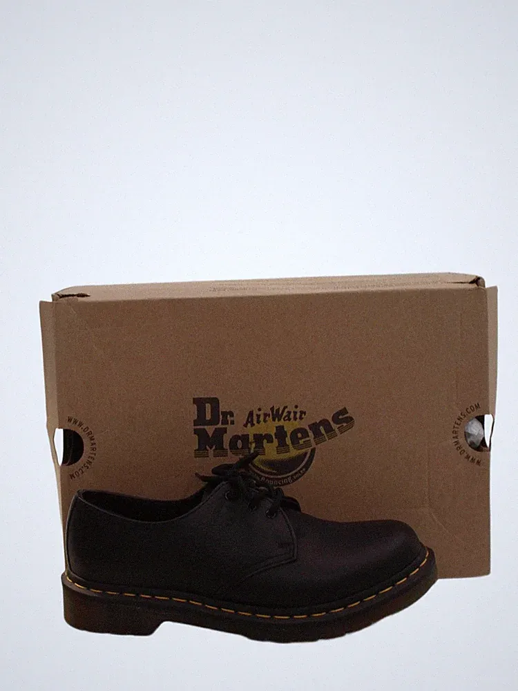 Dr. Martens Herrenschuhe UK 7 Schwarz 100% Leder Halbschuh