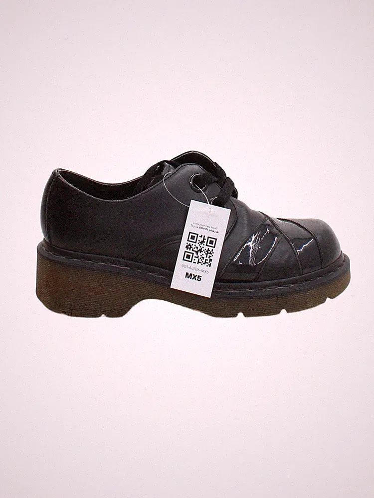 Dr. Martens Herrenschuhe UK 7 Schwarz 100% Leder Halbschuh