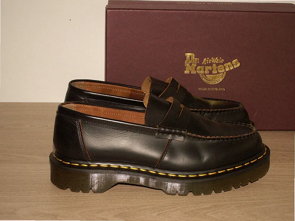 Dr. Martens PENTON BEX Quilon Leder Halbschuhe Schuhe Made in England UK 9 (D2015)