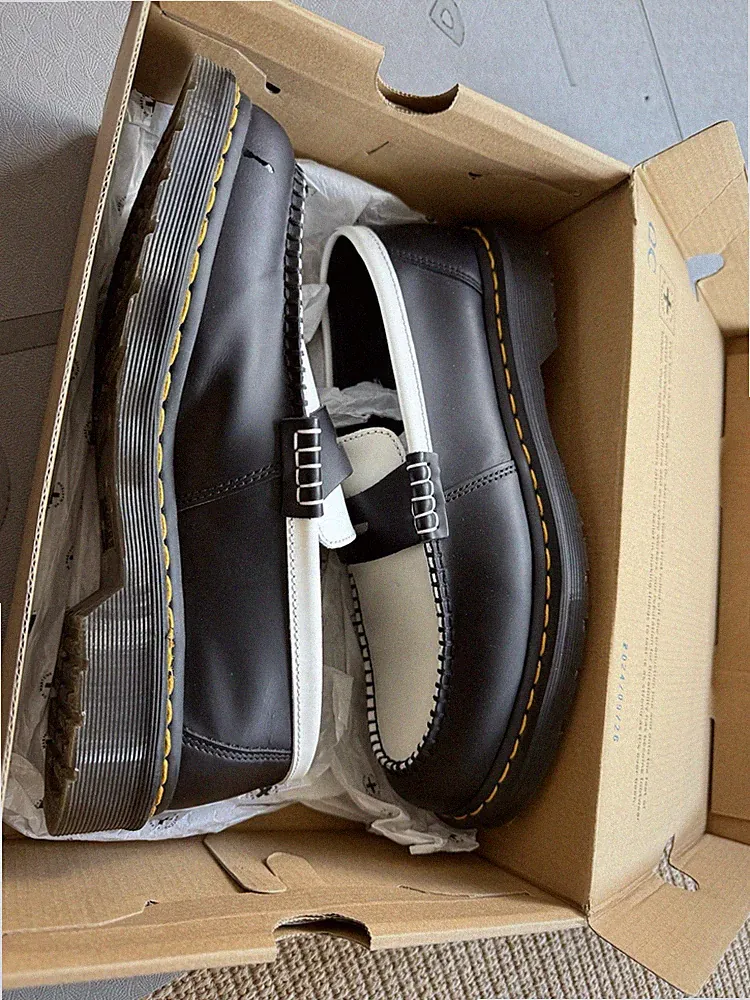 Dr. Martens Penton Loafer Leder Schwarz/Weiß Herren EU45 UK10 41185001