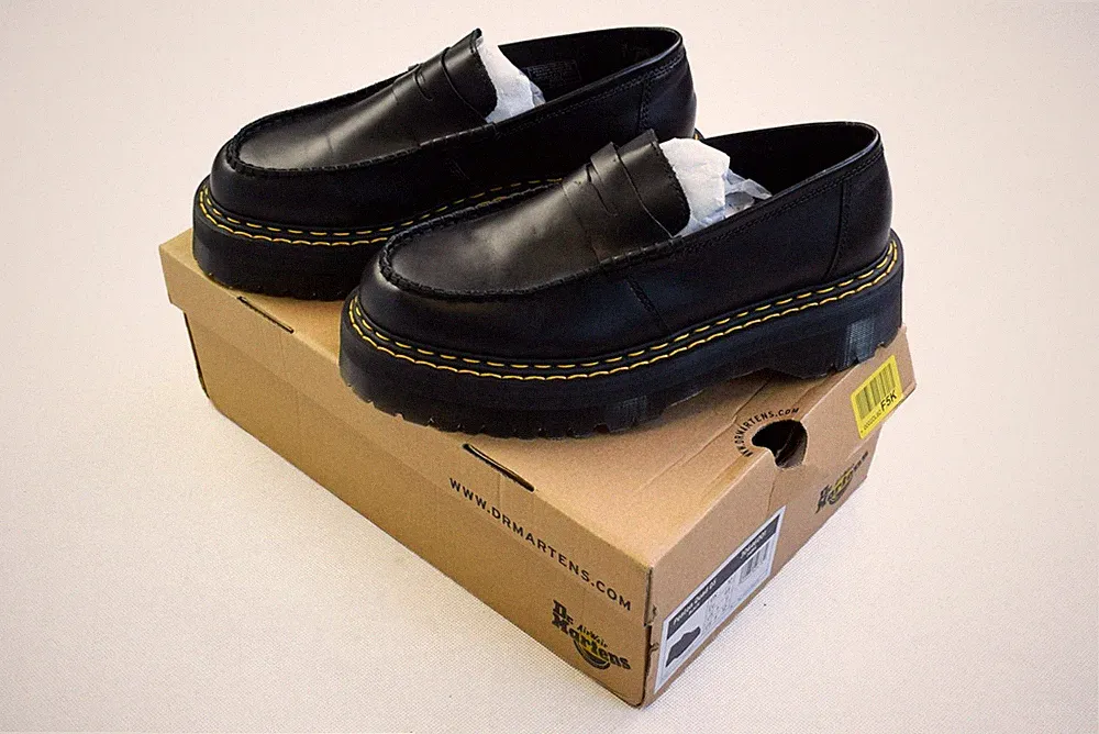 Dr. Martens Schuhe Penton Quad Retro Leder Loafer Bulky Sneaker Paris EU 45 NEU