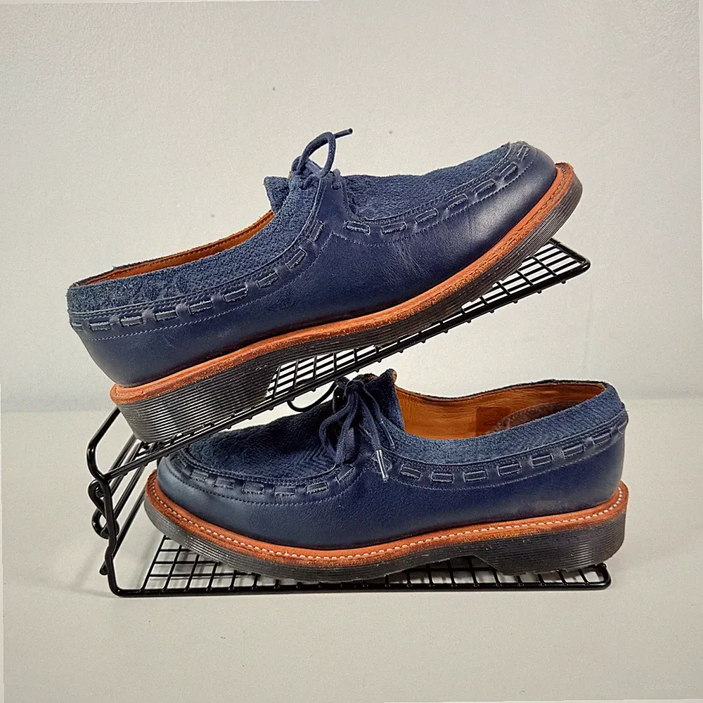 Dr Martens X Agyness Deyn Aggy Blucher Soft Suede Leather Navy Schuhe UK 6, EU 39