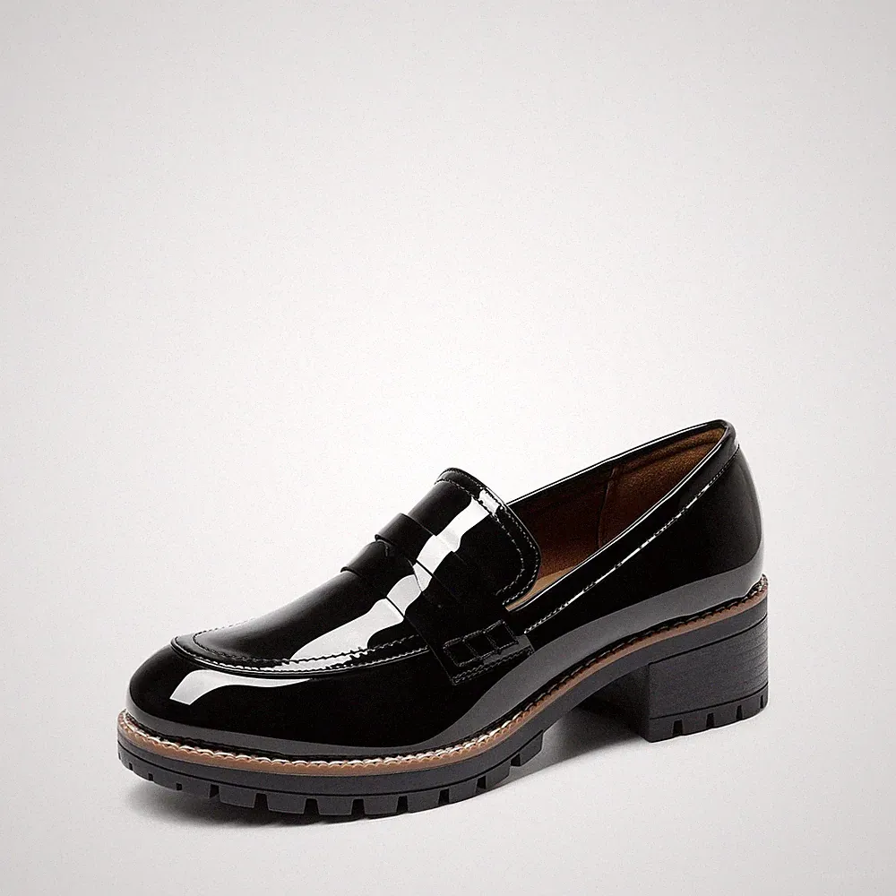 DREAM PAIRS Damen Halbschuhe, Slipper Plateau Chunky Penny Heel Halbschuhe für Damen
