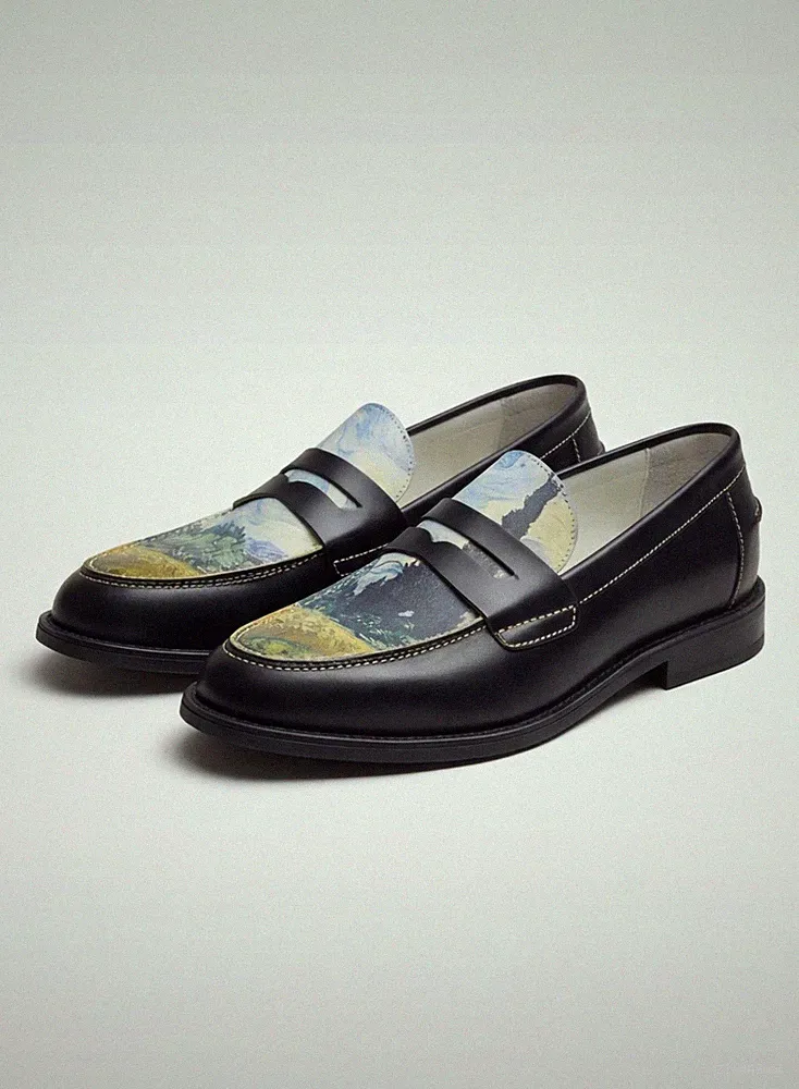 Duke & Dexter Wheat Field Loafer EU47 Rare Van Gogh Leder Neu