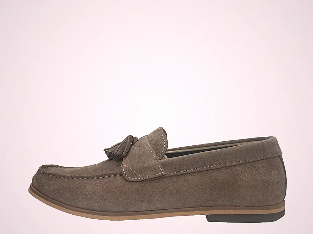 DUNE LONDON Bart Loafer Slipper Wildleder Grau UK 8 US 9 EU 42