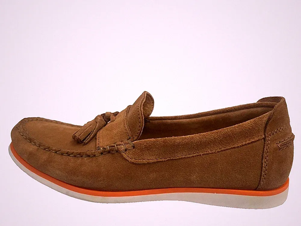 DUNE LONDON Bart Slipper Loafer TAN Leder Rundspitze EU 40 UK 6 US 7
