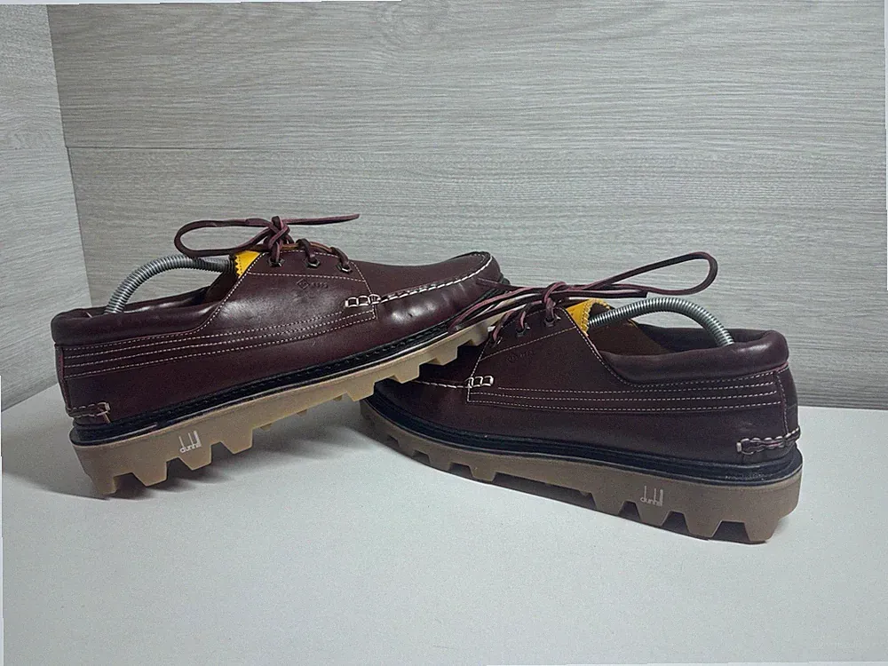 Dunhill Boots-/Halbschuhe Leder braun Made in Italy Größe 9 nagelneu ohne Karton