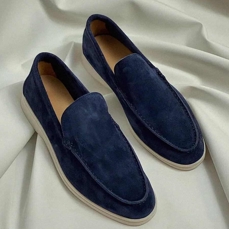 Dunkel blaue Herren Loafer-Schuhgröße 45, ungetragen