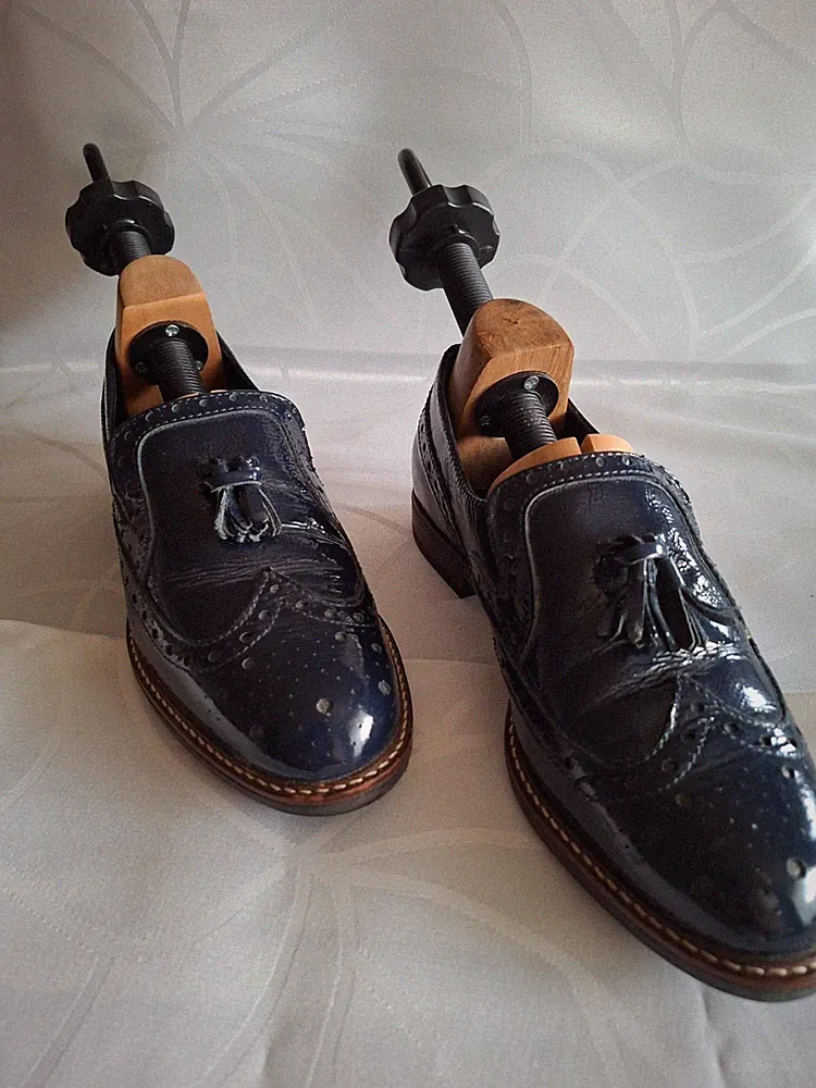 Dunkelblauer Lackleder Loafer von Walter Bauer, Größe 38