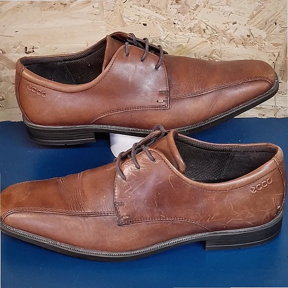 Ecco Braun Leder Edinburgh Schnür Halbschuhe Uk 9 EU 43