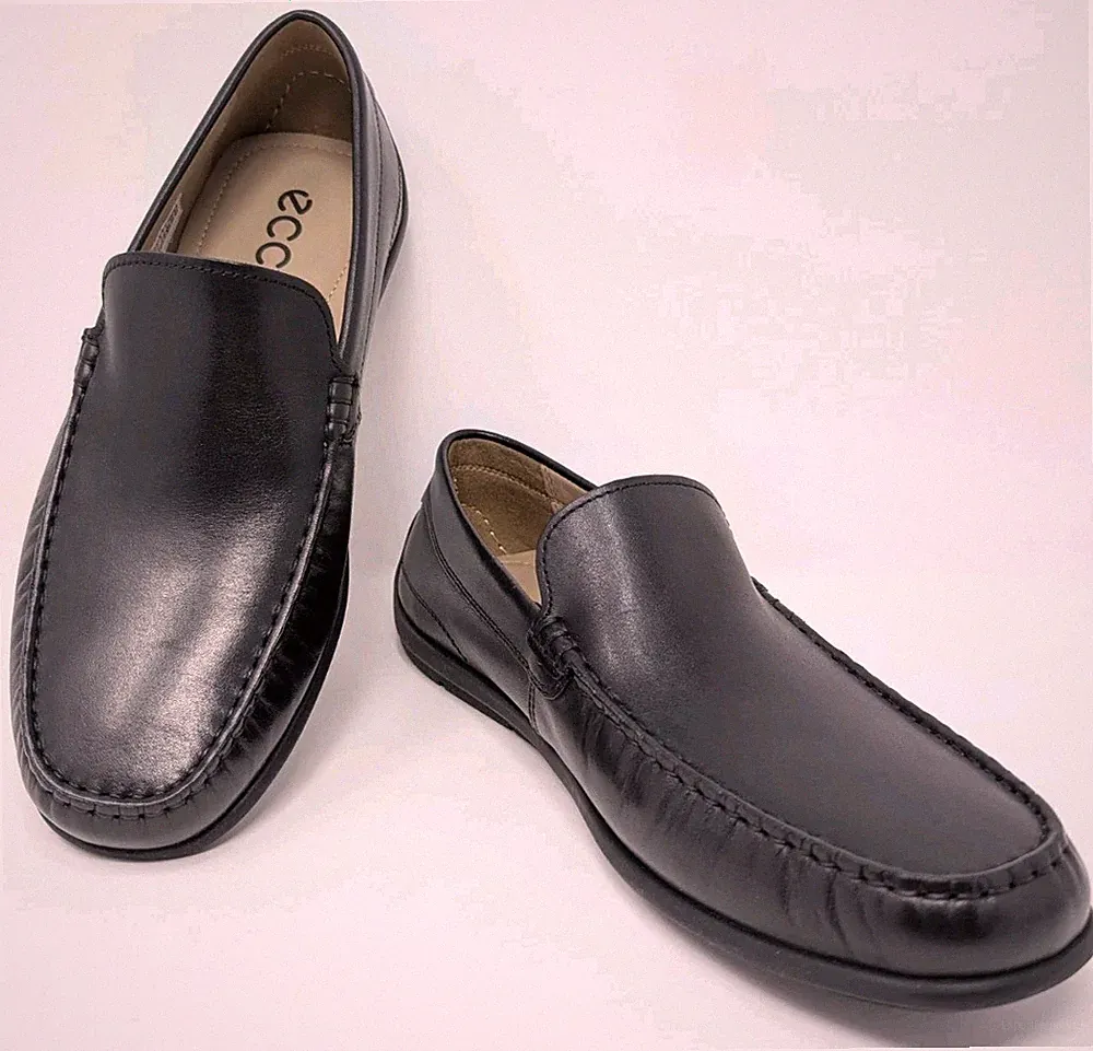 ECCO Classic Moc 2.0 Driver Leather Slip On Loafers Men's 7.5-8 EU 41 - Like New