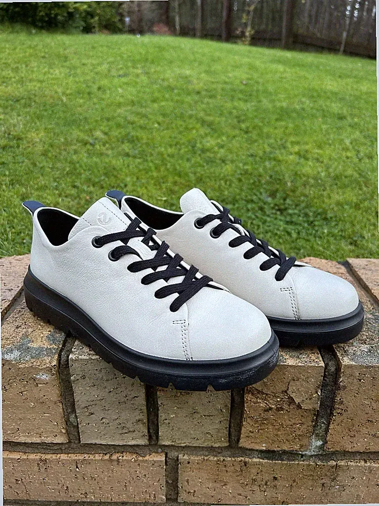 Ecco Creme Leder Damen Freizeit Halbschuhe Schuhe UK3,5-4 EU36 Atemberaubende Schuhe