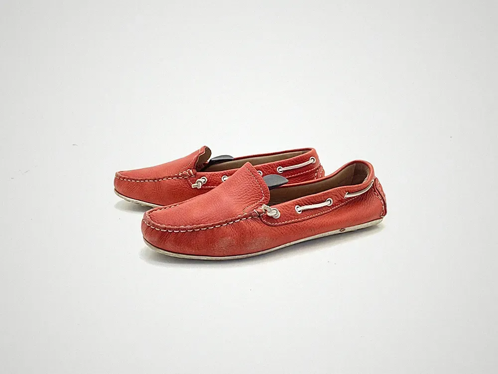 Ecco Damen Halbschuhe Slipper Loafers Comfort Rot Gr. 39 (UK 6)
