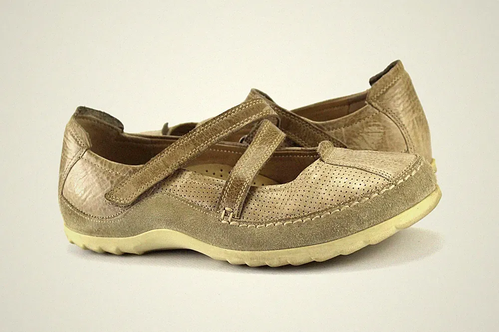 Ecco Gr.39 Damen Comfort Halbschuhe Ballerinas Slipper Loafers Beige TOP T 875