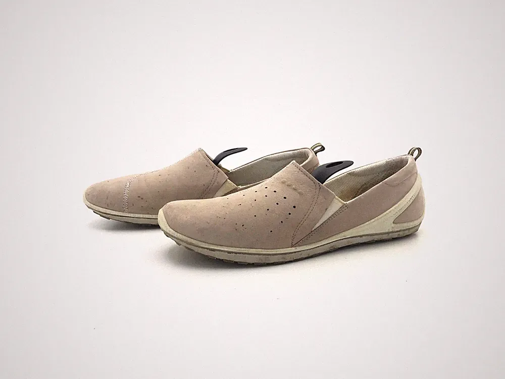 Ecco Herren Halbschuhe Slipper Loafers Comfort Grau Gr. 42 (UK 8)
