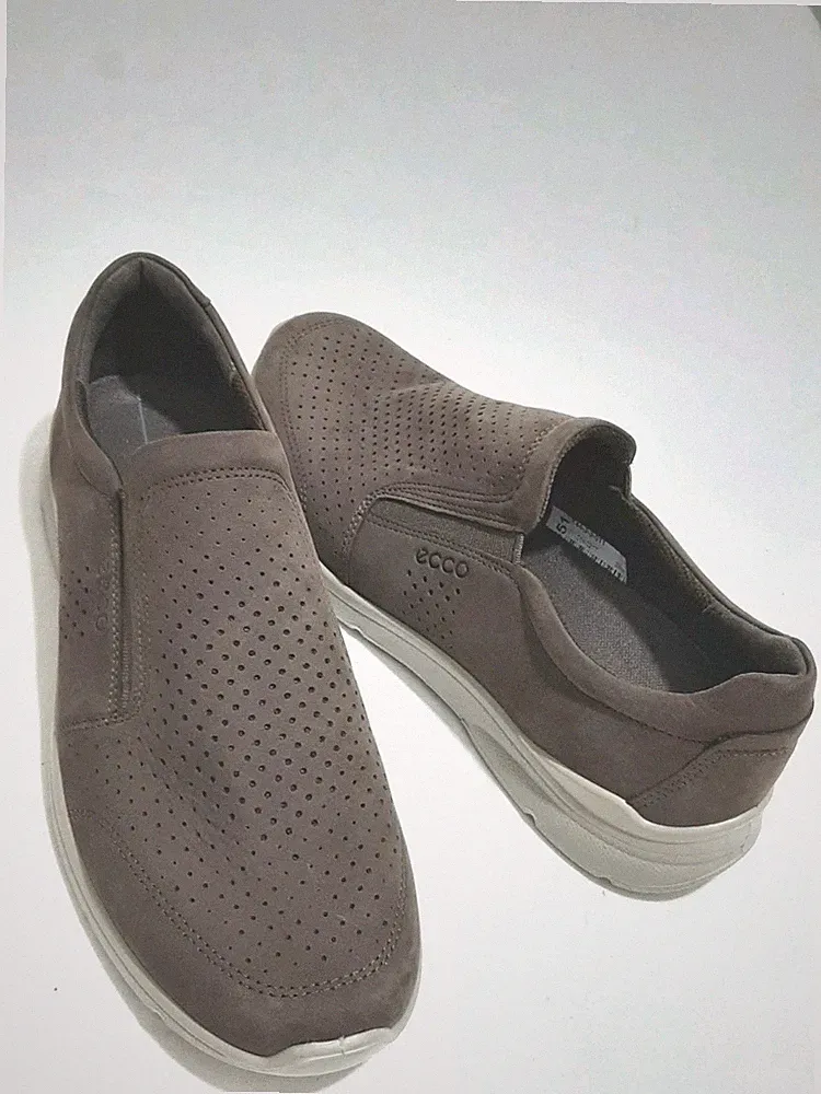ECCO Irving Perf Herren Slipper Leder Mokka Braun Größe 42 Sneaker EU 42 Mokka