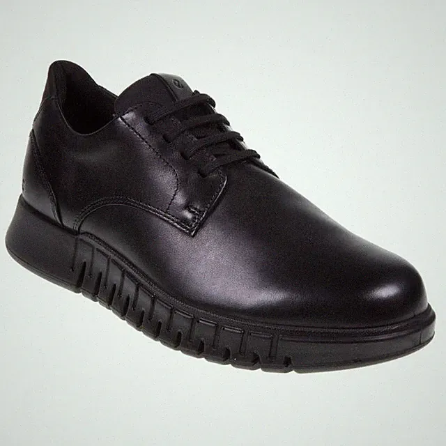 ECCO Neu mit Karton Herrenschuhe GRUUV STUDIO Schwarz Leder UK 11,5 / 46 512314