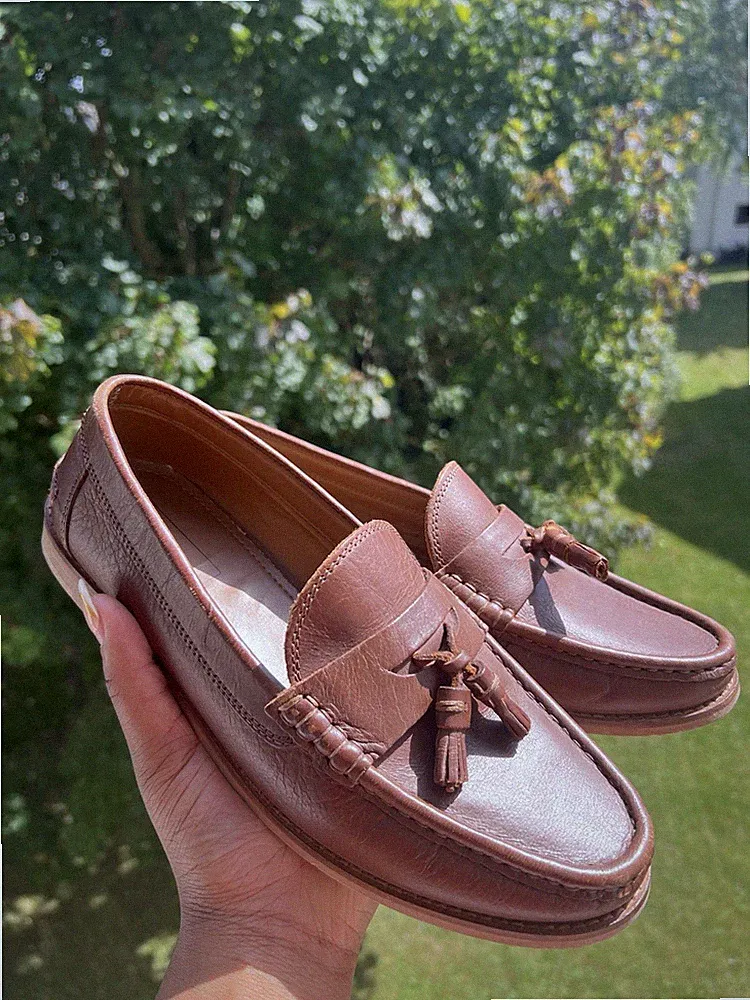 ECHT LEDER Loafers/Bootsschuhe/Segelschuhe edel,braun Gr.42(eher 41)