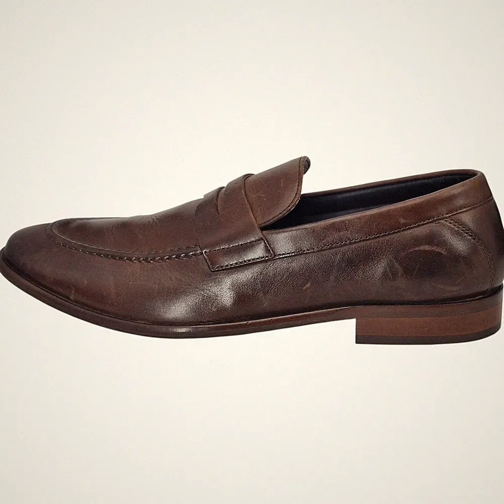 Elegante braune elegante Herren-Loafer Slipper von M&S UK-Größe 10,5