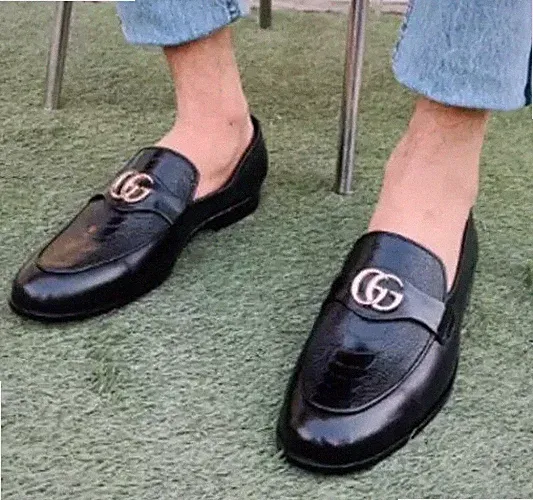 Elegante Handarbeit Herren Schwarz Leder Schuhe Mokassins Premium Klassisch Elegant Schuhe