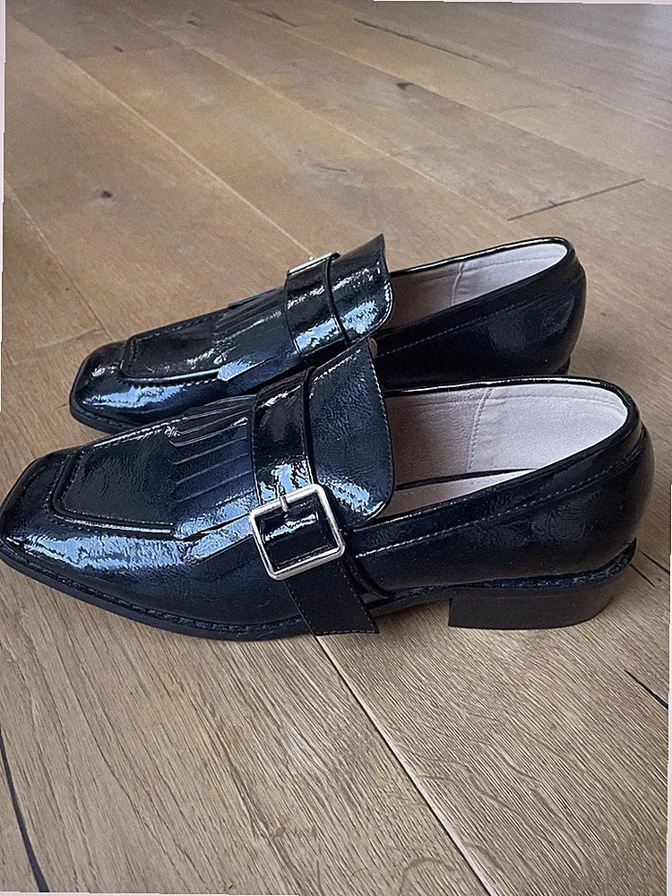 Elegante Lackleder-Loafer von Vanessa Wu klassisch Schwarz – Hingucker! Gr. 38