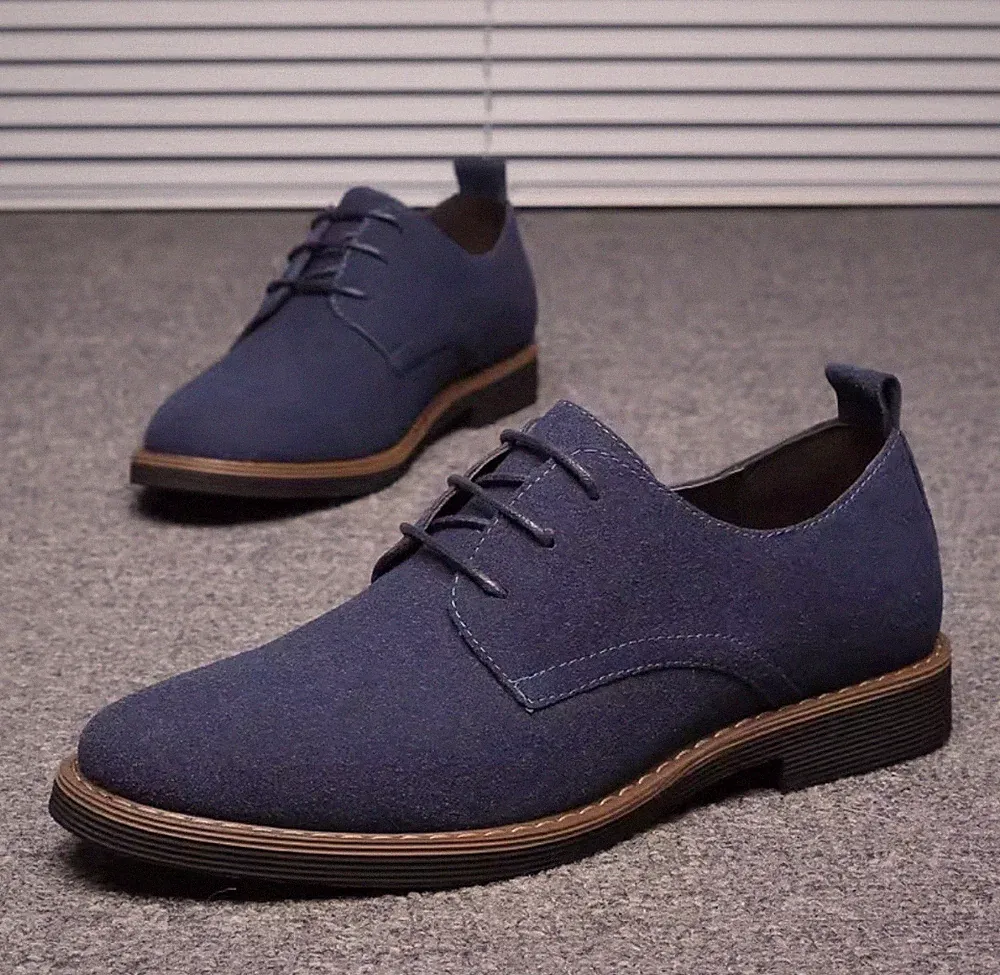 Elegante Schuhe Herren Damen Wildleder OXFORD Halbschuhe Freizeit