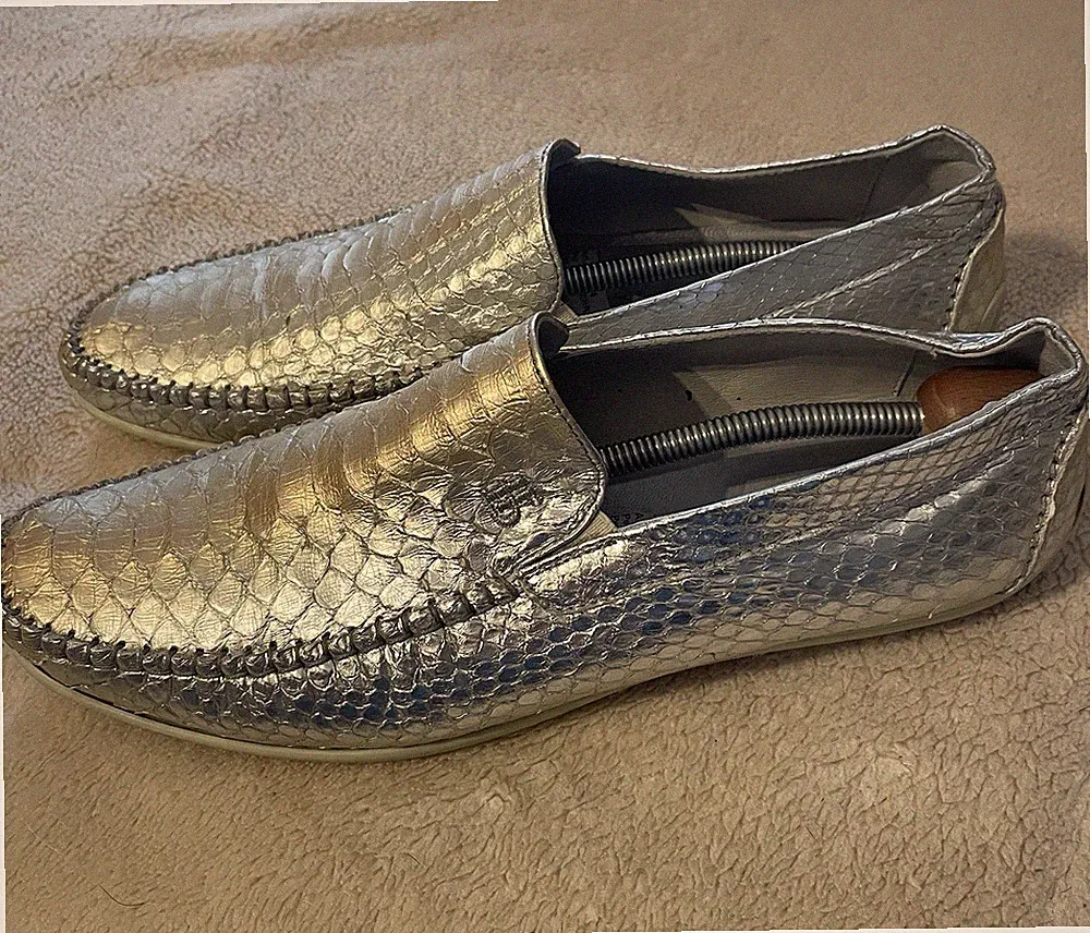 Eleganter Herren/Damen Loafers Gr. 42/43 Echtleder Roberto Botticelli Italy!