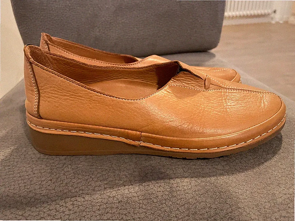 ELENA EDEN bequeme Damen Loafer Slipper Gr. 36 Weite G Leder