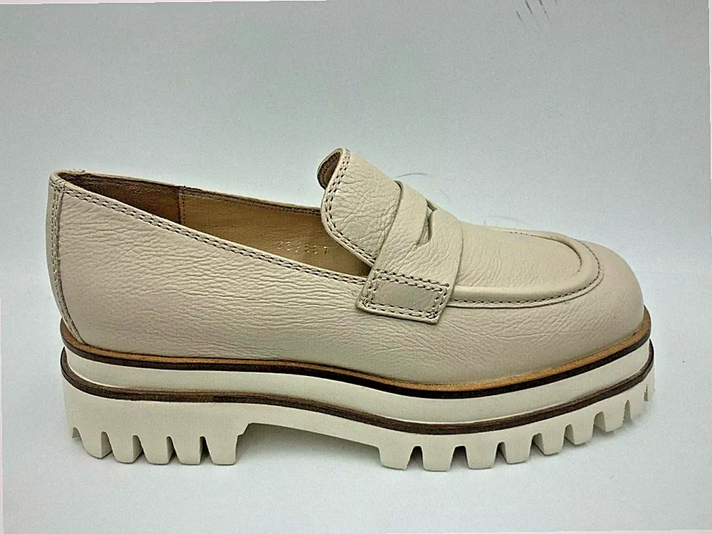 ELVIO ZANON - DAMEN BEIGE LEDER MOKASSIN 2967 0012