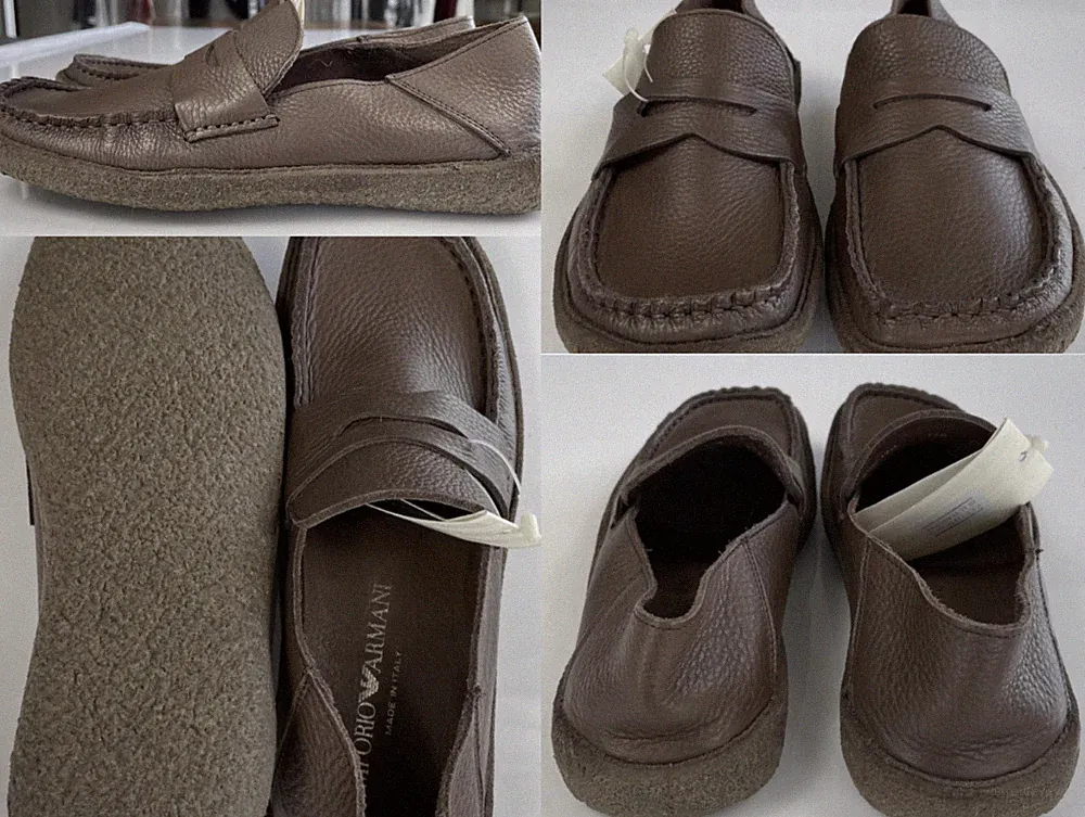 Emporio Armani Mens Moccasins Loafers Car Driving Shoes Slippers Schuhe New 39,5