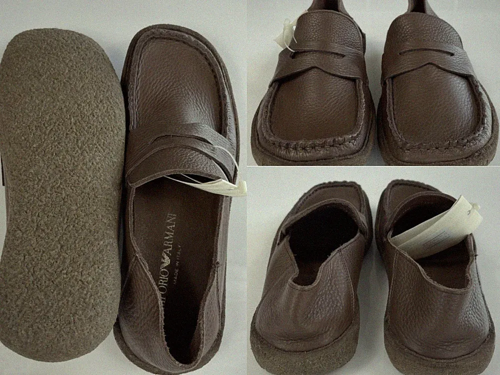 Emporio Armani Mens Moccasins Loafers Car Driving Shoes Slippers Schuhe New 44