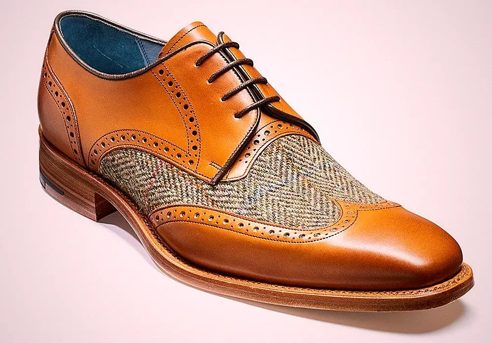 EN zweifarbige Schuhe, Herren Flügelspitze Brogue formelle Schuhe, Herren hellbraun und grau Schuhe-4-13