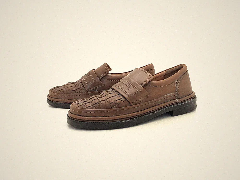 Enrico Mori Herren Halbschuh Slipper Loafers Comfort Braun Gr. 43 (UK 9)