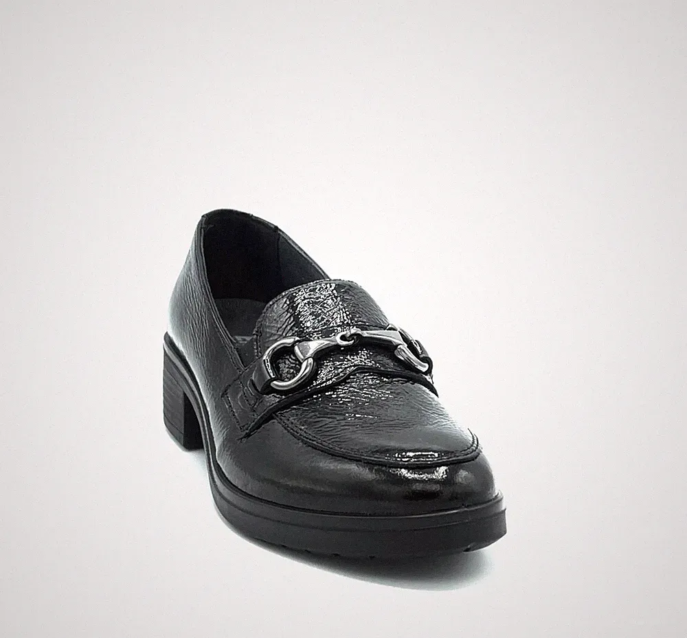 Enval Soft 4750111 Halbschuhe Lack schwarz Absatz 4 cm Made in Italy SALE