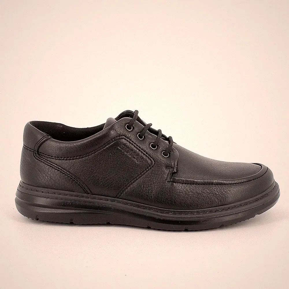 Enval Soft Herren Schuhe Halbschuhe Leder Schwarz Winter Bequem Memory Foam