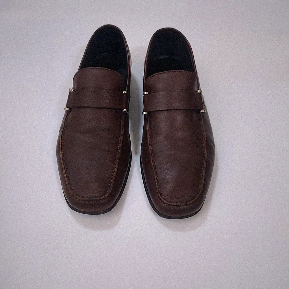 Ermenegildo Zegna L'Asola Leder Halbschuhe Schuhe Braun Herren Größe 6 Hergestellt in Italien